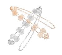 Gatuida 2pcs Metal Waist Chain for Women Punk Jean Chains Jewelry Gold Silver Belly Accessory Fashion Women Men Hip Jewelry Belt for Jeans
