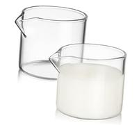 Gatuida 2pcs Milk Can Coffee Cup Milk Container Mugs Milk Clear Jug Small Jugs Simple Portable Shaped Small Milk Jug Microwave Safe Cups Coffee Modern Serve Milk Mug Glass Transparent