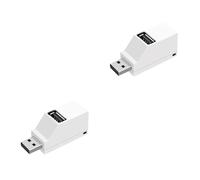 Gatuida 2pcs Mini Portable Port USB Hub Adapter for Splitting Connections USB Hub for Desk Use for Multiple Devices