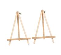 Gatuida 2pcs Mini Wooden Tabletop Easel Stand Stable Painting Tripod Bracket for Small Canvas Photo Frame Display Rack Art Board Holder for Home Studio Parties