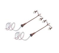 Gatuida 2pcs Miniature Lamp Models for DIY Mini Gardens Sand Table Scene Layout Decoration Wear-resistant Material White Light Bronze Finish for Mini House Accessories