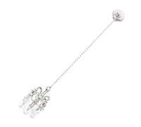 Gatuida 2pcs Miniature Silver Ceiling Lamp Pendant for Dollhouse Crystal Five Head Chandelier Props Retro Decorative Lighting Accessory for Mini House Photo Scene