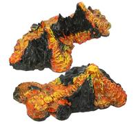 Gatuida 2pcs Miniature Volcano Model Set Realistic Volcano Decoration for Aquarium Tank and Sand Table for Landscape and Educational Use