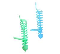 Gatuida 2PCS Multi Purpose Foraging Basket for Birds Indoor Outdoor Pet Bird Feeding Rack with Stand Rod Durable Safe Parrot Blue Green for Parrot Owners