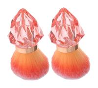 Gatuida 2pcs Nail Dust Brush Soft Makeup Brush Diamond Shaped Nail Art Powder Remover for Manicure Cleanup Portable Cleaner Tool