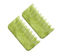 Gatuida 2Pcs Natural Jade Hair Combs Skin Care Scalp Massage Tools for Enhanced Blood Flow and Relaxation Durable and Safe Jade Massagers for Stress Relief
