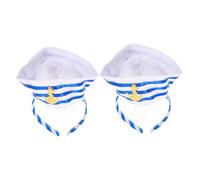 Gatuida 2Pcs Navy Captain Hat Headbands Durable Sailor Hair Hoops for Halloween Cosplay Sailing Parties Comfortable Costume Accessories for Women and Men