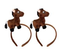 Gatuida 2pcs New Year's Party Headband with Cute Cartoon Horse Design, Fabric Material, Pressure-free Experience, for Festive Attire and Zodiac Celebration in 2026