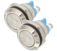 Gatuida 2pcs Nickel Plated Copper Door Bell Ringer Buttons Replacement Kit with Screws Wired Push Button Doorbell for Household Use Easy Installation Corrosion Resistant Reusable Design