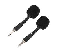 Gatuida 2pcs Noise Cancelling Mini Microphones with Black Threaded Plug, In-line Mic for Live Streaming, Recording and Singing, Compatible with Pc, Laptop and Mobile Devices