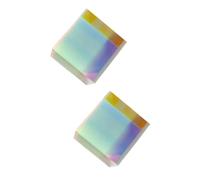 Gatuida 2pcs Optical Glass Rgb Dispersion X-cube for Physics Teach Decoration Art Includes Optical Cube and Dispersion Prism for Educational Use and Home Decor
