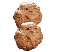 Gatuida 2pcs Peach Wood Dragon Phoenix Massage Ball Hand Rolling Fitness Exercise Ball Wood Massage Tool for Palm Held