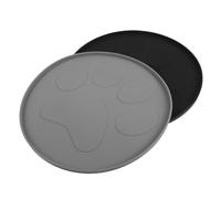 Gatuida 2pcs Pet Leak Placemats Dog Bowl Mat Mat for Cats and Dogs Footprint Pattern Feeding for Pets round Slip Base
