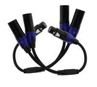 Gatuida 2pcs Pin Xlr Cable Male to Dual Female Audio Splitter Cord for Microphone Mixer Amplifier Live Sound Recording Professional Use