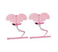 Gatuida 2pcs Pink Pet Cat Harness Chest Strap Breathable Vest with Angel Shape Design Lightweight and Comfortable for Cats Durable Pet Supplies for Stylish Feline Friends