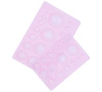 Gatuida 2Pcs Pink Plastic Clay Taker Molds Half Sphere Measuring Tools for DIY Soft Clay Crafts Mini and Large Ball Gauges Flower Petals and Resin Art Supplies