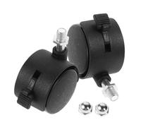 Gatuida 2pcs Plastic Baby Bath Seat Replacement Wheels with Brake, Pp Material Universal Fit Swivel Casters for Baby Bath Seat Modifications, Black Plastic Chair Accessories