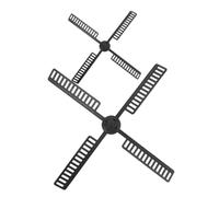 Gatuida 2pcs Plastic Windmill Blades Replacement Garden Kinetic Windmill Parts for Outdoor