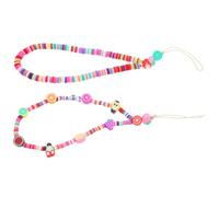 Gatuida 2pcs Polymer Clay Fruit Phone Wrist Strap Decorative Mobile Phone Lanyard for Random Styles Comfortable and Durable Bead Chain for Hands Use Random Color