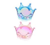 Gatuida 2Pcs Portable Glitter Crown Hair Combs for Detangling Hair Brushes for Lightweight Easy to Hold Smooth and Knot Birthday Random Color