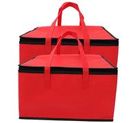 Gatuida 2pcs Portable Insulated Food Carrier Bag Capacity Thermal Pouch for Outdoor Use for Hot Food Transport Non-Woven Suitable for School Work and Picnics