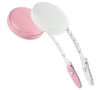 Gatuida 2pcs Portable PU Leather Retractable Measuring Tape for Body and Clothes Mini Soft Tape Measure in Pink White Accurate for Tailoring Travel and Home Use