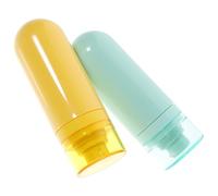 Gatuida 2pcs Portable Travel Bottles Refillable Empty Sub Containers for Shampoo Lotion Sunscreen Flexible Cosmetic Storage for Women Toiletries