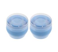 Gatuida 2pcs Powder Puff and Container Set - Portable Sky-Blue Powder Dispenser with Refillable Puff Case for Travel and Home Use Compact Small Jar for Skin Care