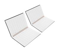 Gatuida 2pcs PP Cover Financial Management Notebook with Pages Efficient Vertical Horizontal Grid Design for Organized Accounting