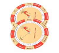 Gatuida 2pcs Pregnancy Tracker Chart with Fetal Development Guide Color Printed Paper Pregnancy Wheel for Expecting Moms Comprehensive Timeline and Easy Tracking Tool Gift Stuff