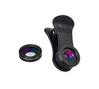 Gatuida 2pcs Professional Camera Lenses Wide Angle Macro Detachable Clip Lens Kit Lightweight Easy to Use for Mobile Phone
