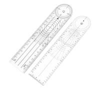 Gatuida 2Pcs Professional Transparent Goniometer Protractor Ruler Medical Orthopedic Angle Measuring Tool for Joint Range of Motion Assessment and Physical Therapy