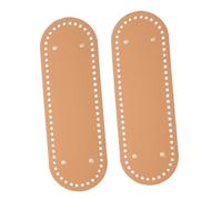Gatuida 2pcs PU Shoulder Bag Bottom Shaper with Holes for DIY Handbag Making Handwoven Base Pad for Crochet Knitting Tote and Patchwork Bags Accessories