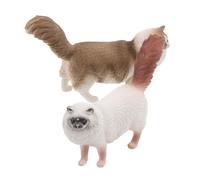 Gatuida 2PCS Realistic Cat Figurines Educational Animal Models for Play and Craft Projects Cute Plastic Kittens with True to Life Details Childrens Cat and Christmas Decoration
