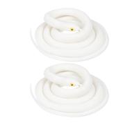 Gatuida 2pcs Realistic Snake Toy Fake White Faux Simulation Snake Figurines for Halloween Party Props Garden Decor Lifelike Prank Accessories