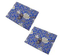 Gatuida 2pcs Rectangular Chinese Style Brocade Buddhist Scriptures Pouch Cloth Jewelry Organizer Bags with Embroidered Ethnic Patterns Portable Bead Storage for Travel and Small