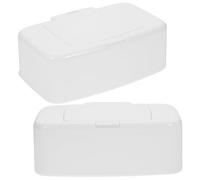 Gatuida 2pcs Refillable Wipes Dispenser Lightweight Pp Material Wipe Holder with Lid for Traveling and Stroller Use Dustproof Tissue Storage Box