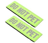 Gatuida 2Pcs Reflective Do Not Pet Dog Vest Patch Adhesive Service Dog Harness Sticker Nylon Reflective Safety Tag for Service Dogs