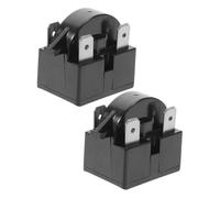 Gatuida 2pcs Refrigerator Compressor Starter Relay Kit Ptc Relay Start and Overload Protector for Fridges Freezers Mini Fridges