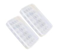 Gatuida 2pcs Refrigerator Egg Organizer Case Stackable Egg Carton Lid Fridge Storage Box Crate for Kitchen Freezer Compatible