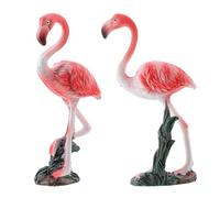 Gatuida 2PCS Resin Flamingo Figurines Creative Garden Ornament Indoor Outdoor Decorative Statue with Smooth Texture and Vivid Design for Home Patio Lawn