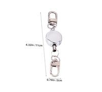 Gatuida 2Pcs Retractable Badge Holder Keychain with Clasp Anti-Theft Flexible Retractable Key Ring for Camping Office School Portable Small Keychain for Keys and Id Cards