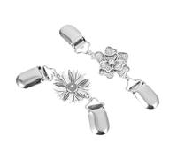 Gatuida 2pcs Retro Floral Sweater Clip for Ladies Scarf Buckles Knitwear Clasp Vintage Design for Winter Scarves and Shawls Decorative Clothes Buckle