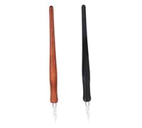 Gatuida 2Pcs Retro Glass Dip Pens Handle Writing Tools for Calligraphy Drawing and Art Supplies for Beginners Smooth Polishing and Easy Cleaning