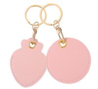 Gatuida 2Pcs RFID Key Fob Holder Protective Cover with Keyring PU Material Keychain Pendant for Access Card Storage Small Lightweight Design for Everyday Use Gift Ready Cherry Blossom Pink
