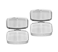 Gatuida 2pcs Rhinestone Portable Pill Box Mini Travel Organizer Small Pill Case Bling Holder for Daily Medicine Go Use Cute Supplement Container for Purse Pocket