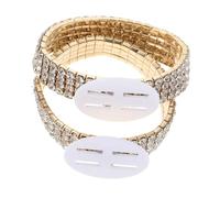 Gatuida 2pcs Rhinestone Wrist Corsage Bands Elegant DIY Flower Bracelet for Prom Wedding Ceremony and Special Occasions Comfortable Elastic Design for Custom Style and Personal Touch