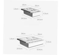 Gatuida 2pcs Self-adhesive Under Desk Drawer Organizer Pull-out Storage Box for Office Stationery Pens Rulers Jewelry Small Sundries Holder with Large Capacity