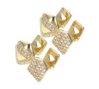 Gatuida 2pcs Shaped Sharp Vampire Tooth Grills Lightweight Comfortable Halloween Costume Jewelry for Men and Women Realistic Fang Effect Party Accessories