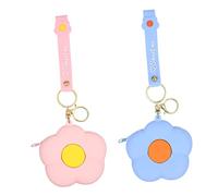 Gatuida 2pcs Silicone Coin Purse Wallet Mini Change Pouch with Zipper Flower Design for Women Girls, Small Lightweight Portable Accessories for Daily Use, Sky Blue and Cherry Pink